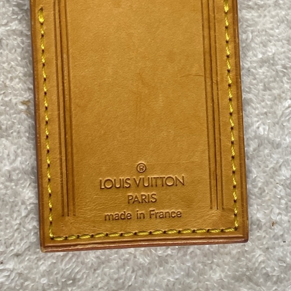 Vintage Louis Vuitton Luggage Tag in Vachetta Leather (06I) - Picture 4 of 6